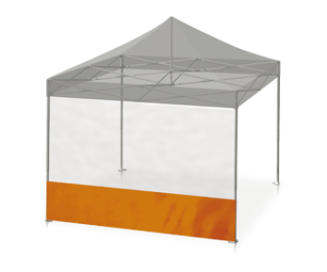 Seitenwand - 1/3 vollflächig geschlossen, 2/3 transparent